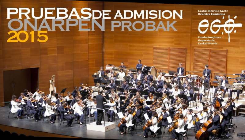 Pruebas 2015 para la Joven Orquesta de Euskal Herria