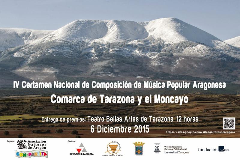 IV Certamen Nacional de Composición de Música Popular Aragonesa “Comarca de Tarazona y el Moncayo”