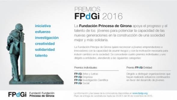 Premio FPdGi Artes y Letras 2016 para todas las disciplinas artísticas