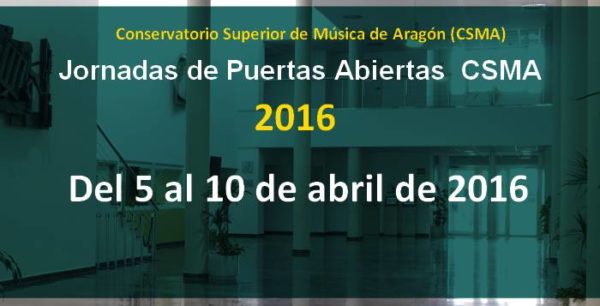 Jornadas de Puertas Abiertas CSMA. Del 5 al 10 de abril de 2016