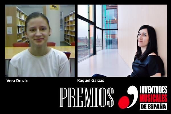Vera Drazic y Raquel Garzás, alumnas del CSMA, premios JME 2016